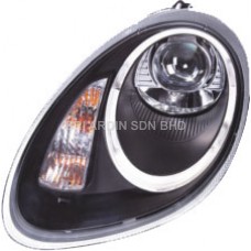 Porsche 987 04-08 Black Projector Headlamp w Bar